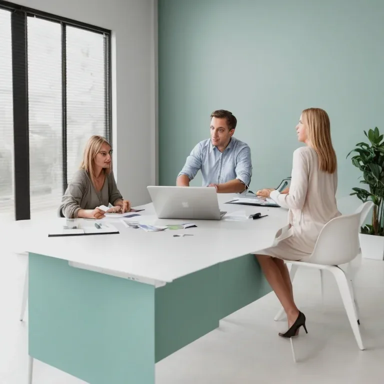 Advisor reviewing business plan with client